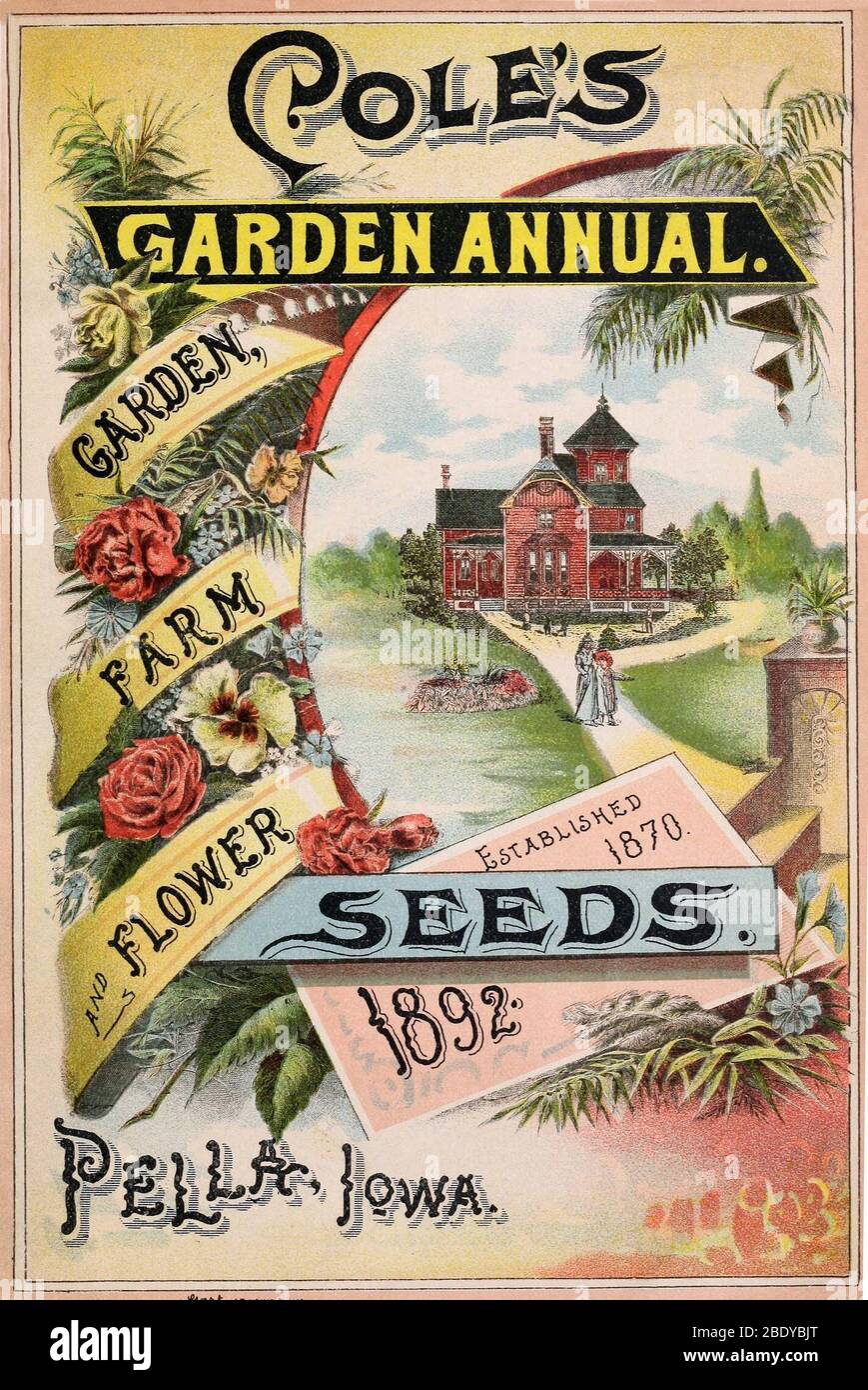 Cole's Seeds, Garden Annual, 1892 Stock Photo