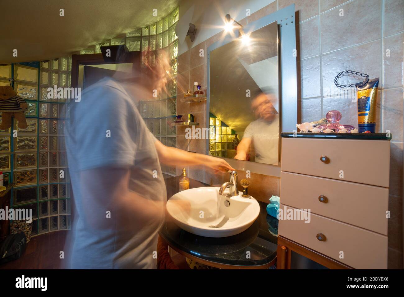 Indoor environment in an attic of a chalet Stock Photo