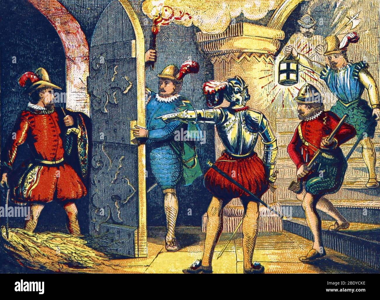Arrest of Guy Fawkes, 1605 Stock Photo