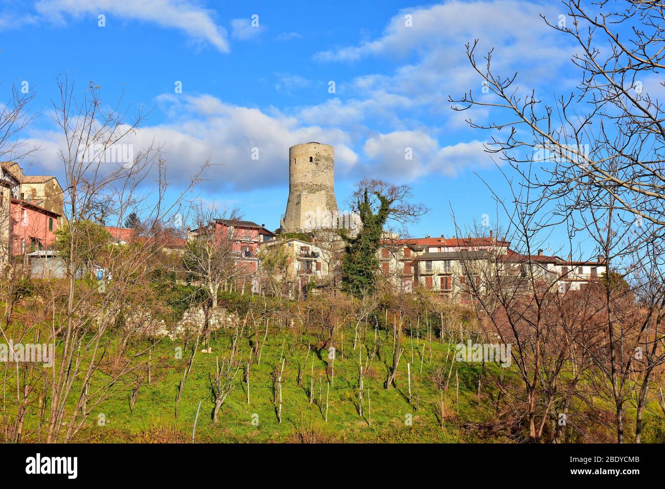 View of the houses of Summonte, a town in the province of Avellino, Italy Stock Photo