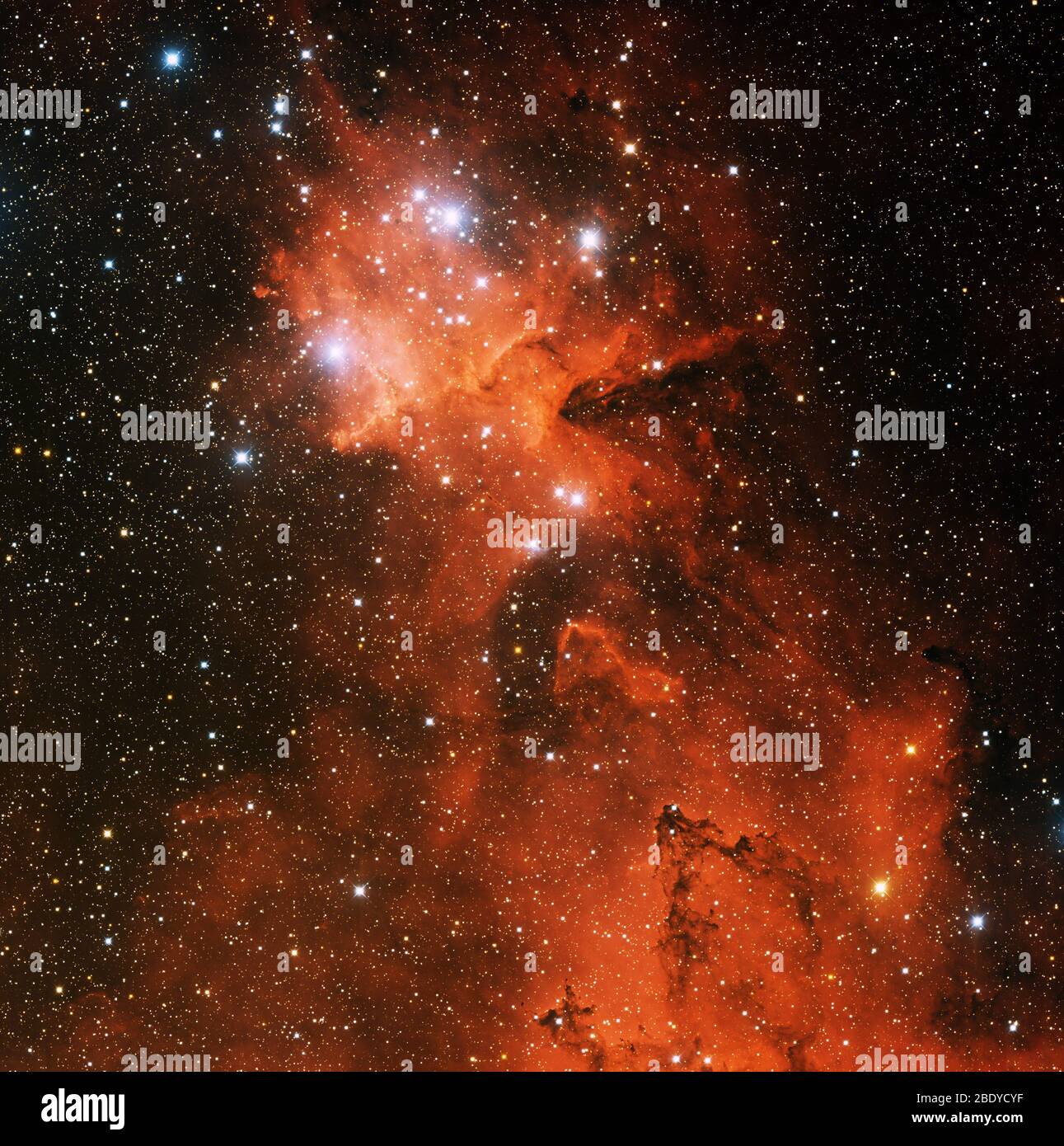Heart Nebula, IC 1805, Sh2-190 Stock Photo