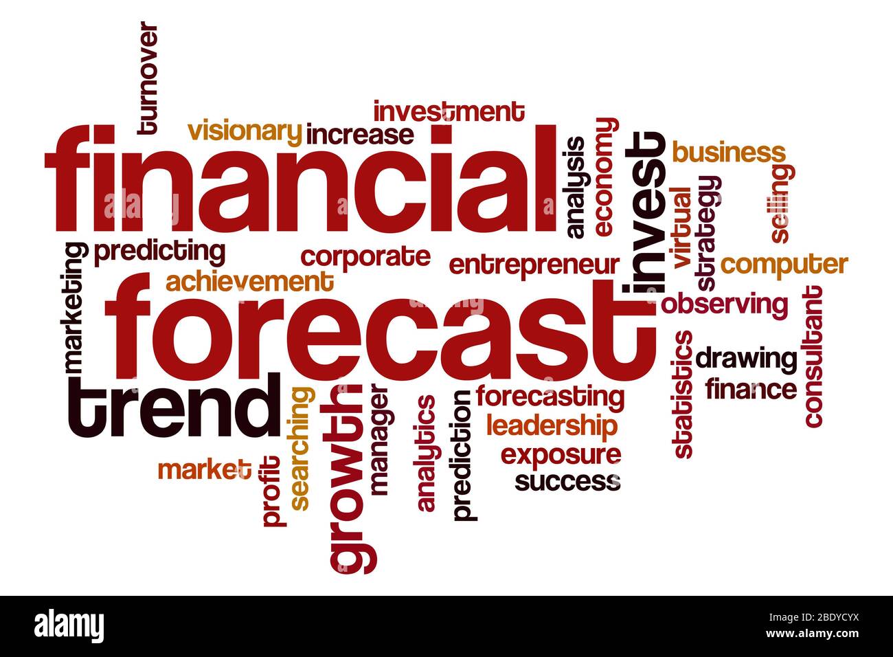 Financial forecast word cloud concept on white background Stock Photo ...