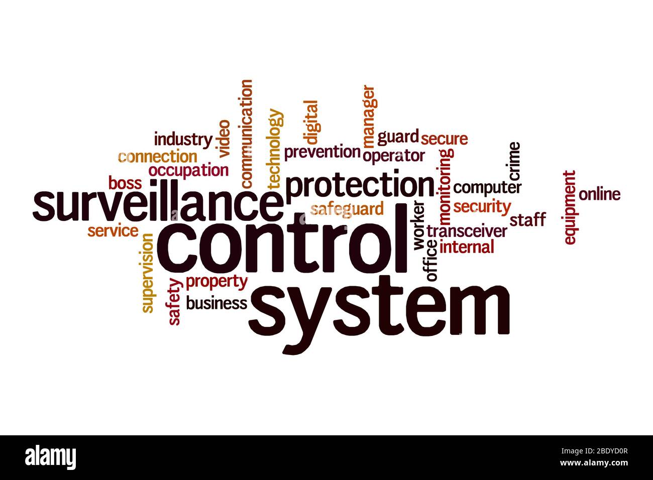 Control system word cloud concept on white background Stock Photo - Alamy