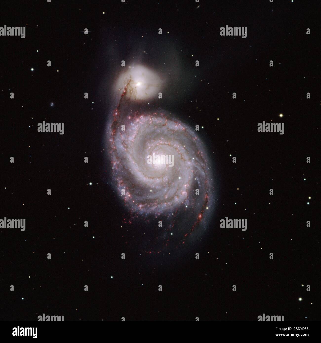 Messier 51a, M51a, NGC 5194, Spiral Galaxy Stock Photo