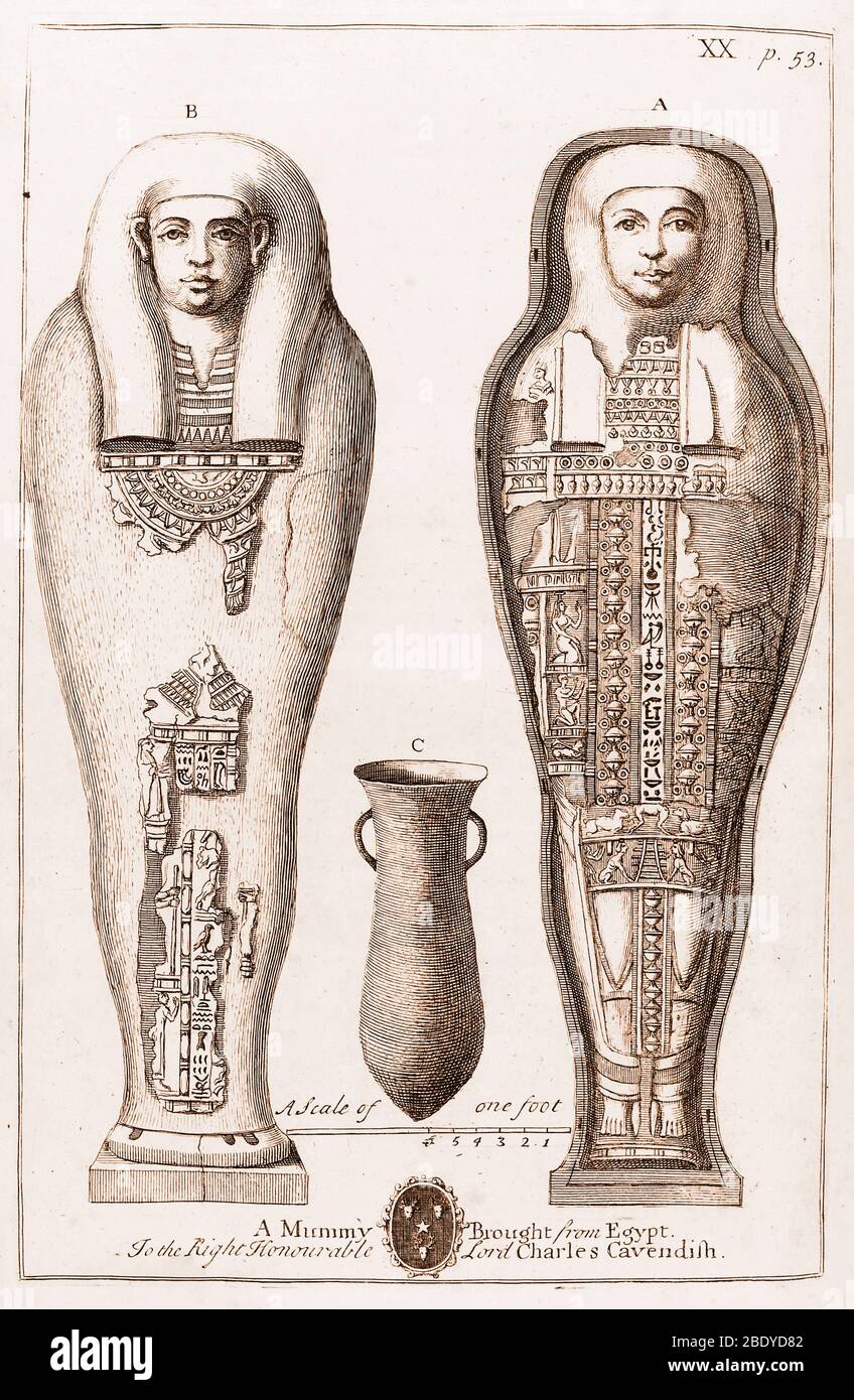 Egyptian Mummy, Illustration Stock Photo
