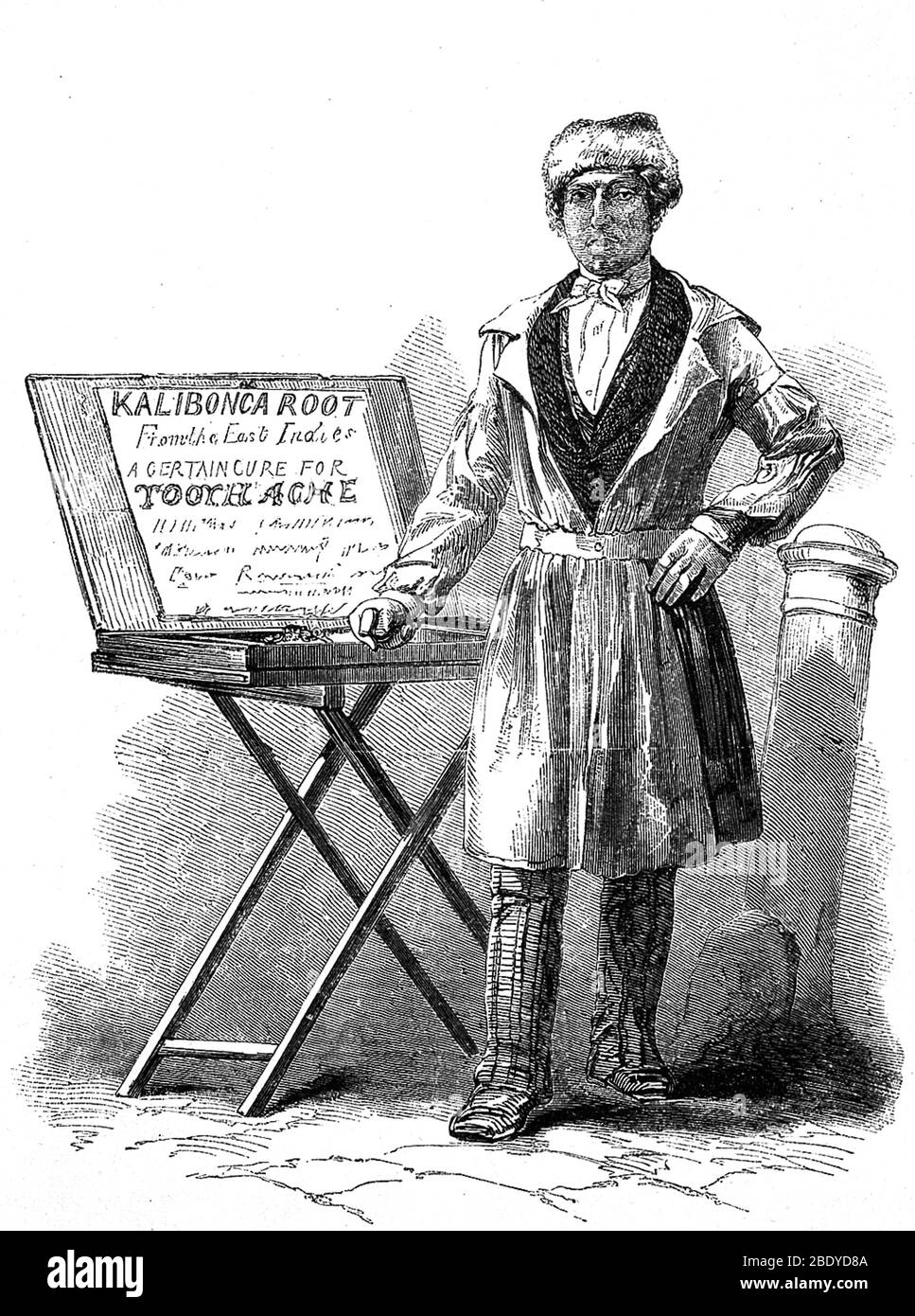 Street Herbalist Selling Quack Cure, 1851 Stock Photo