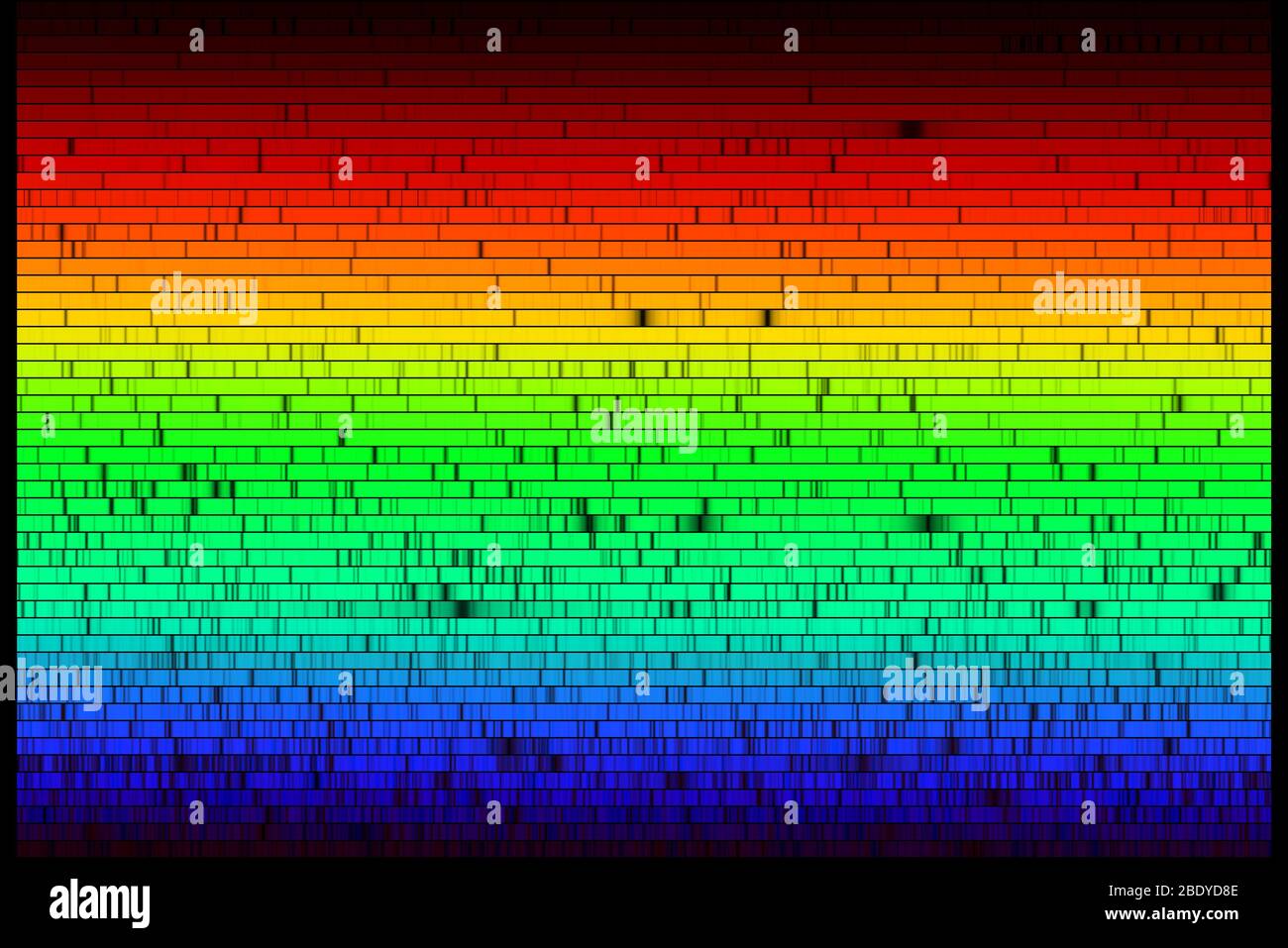 Spectrum of the Sun Stock Photo