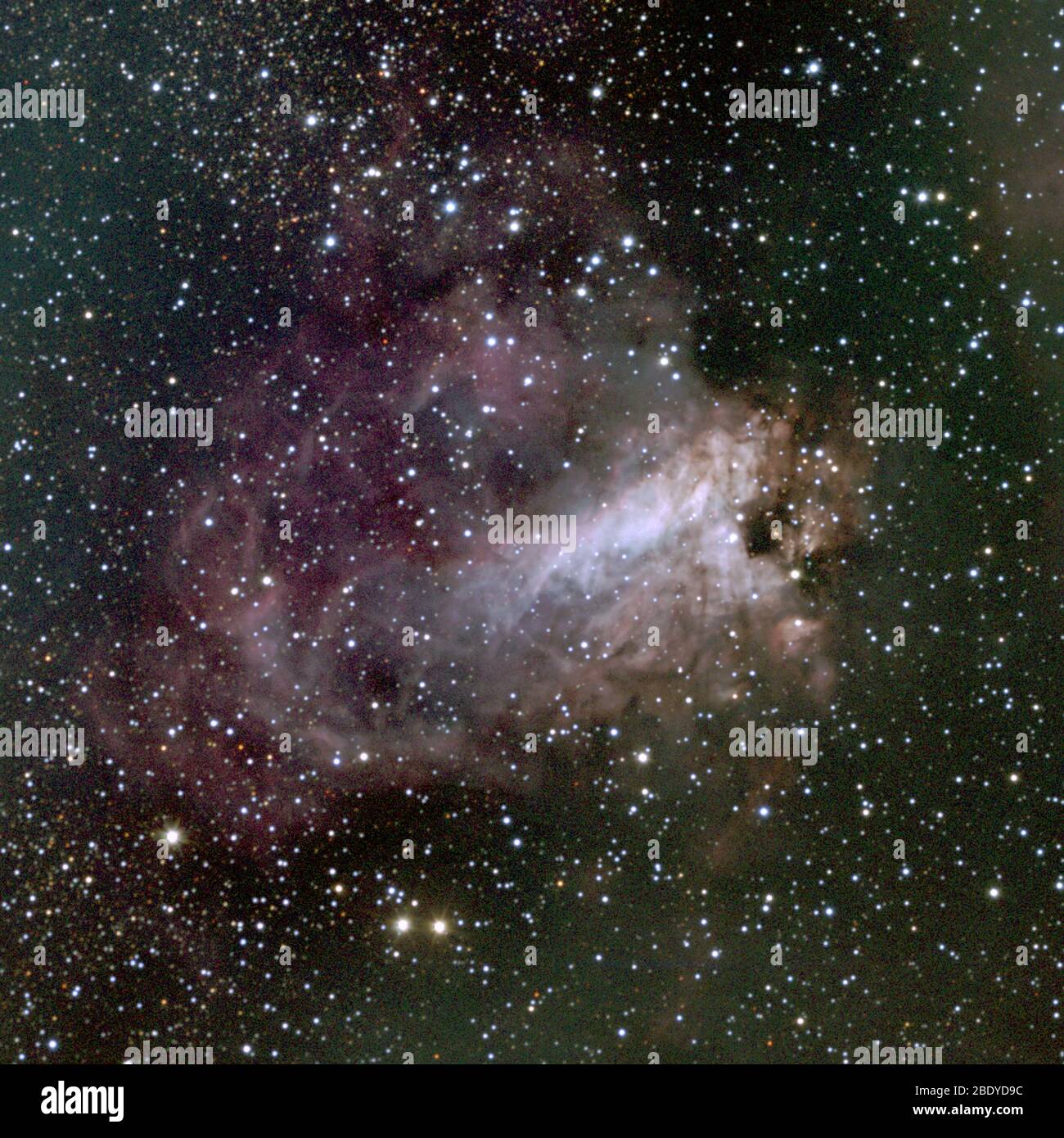 Omega Nebula, M17, NGC 6618 Stock Photo