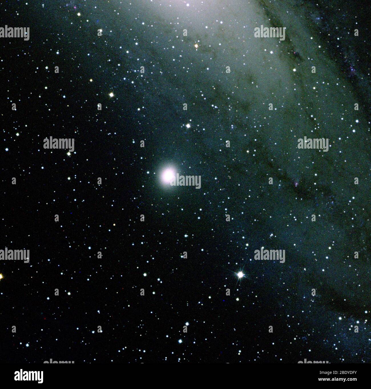 Dwarf Elliptical Galaxy, M32, NGC 221 Stock Photo