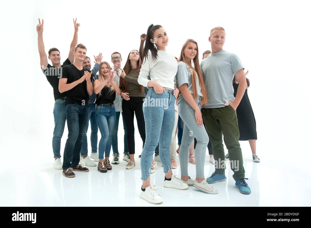 group of diverse young people standing together Stock Photo - Alamy