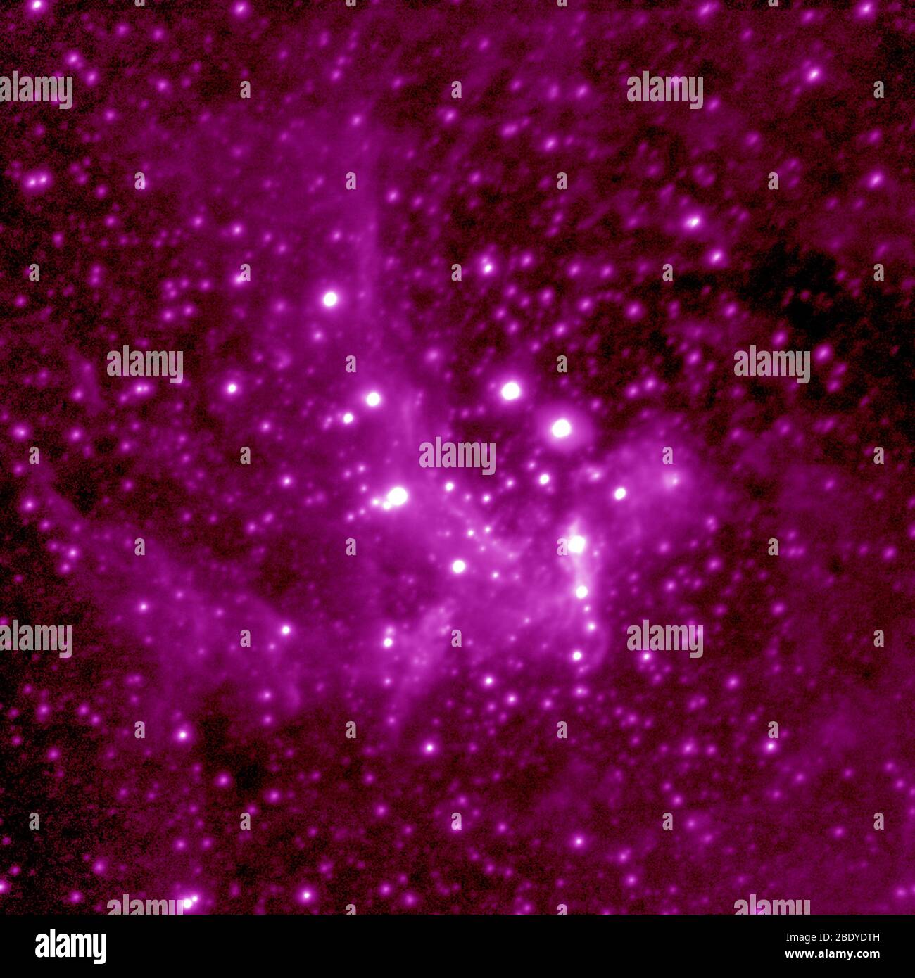 Galactic Center, Milky Way, Infrared Stock Photo