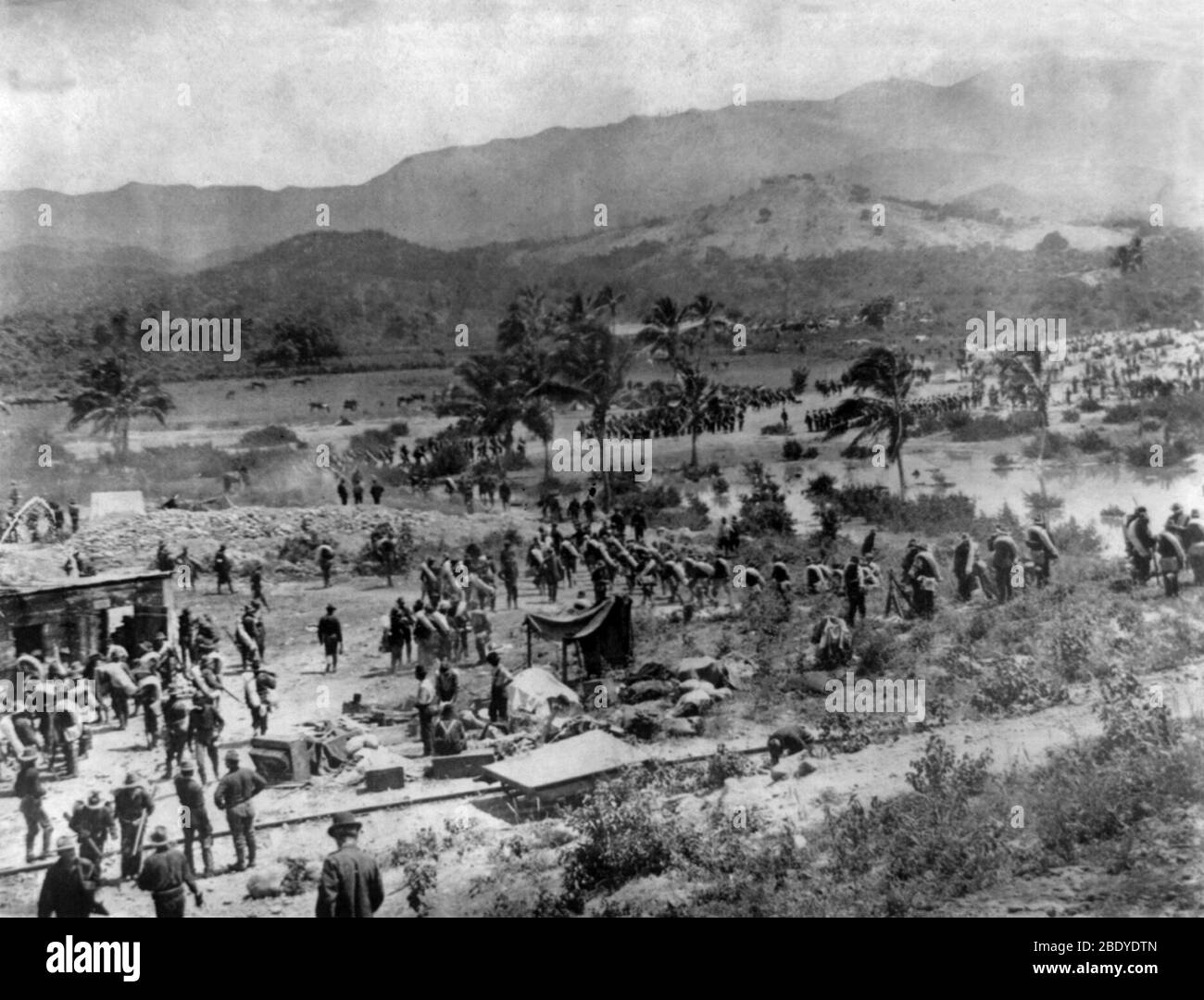 SpanishAmerican War, US Troops Land at Daiquir√≠ Stock Photo Alamy