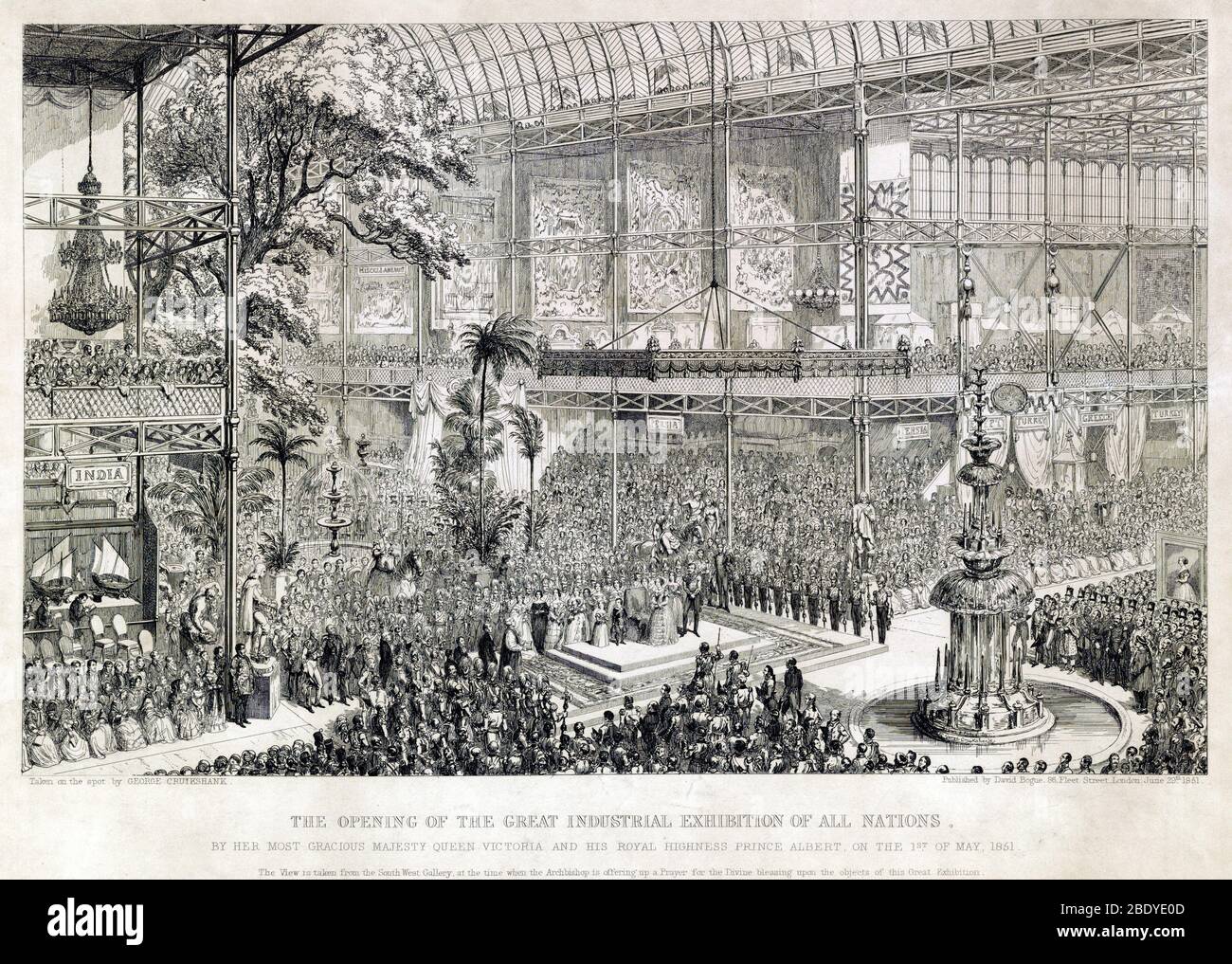 Great Industrial Exhibition Opening, 1851 Stock Photo