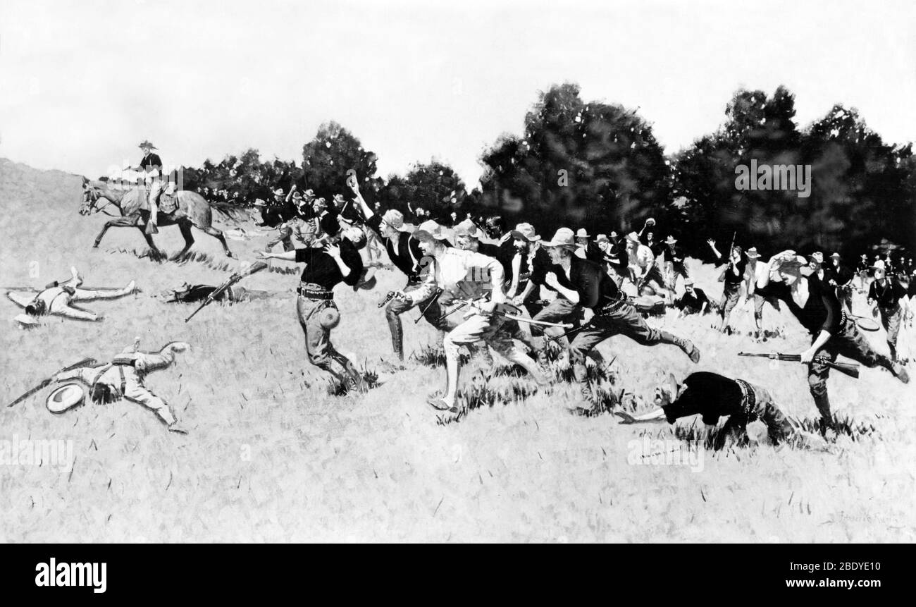 Battle of San Juan Hill, 1898 Stock Photo