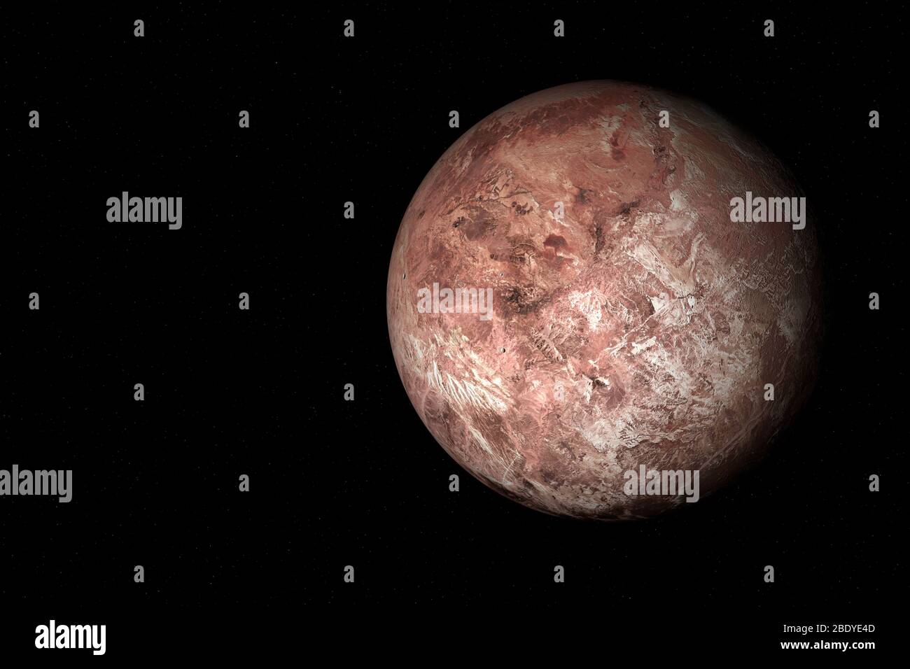 3d rendering of the dwarf planet Makemake. Stock Photo