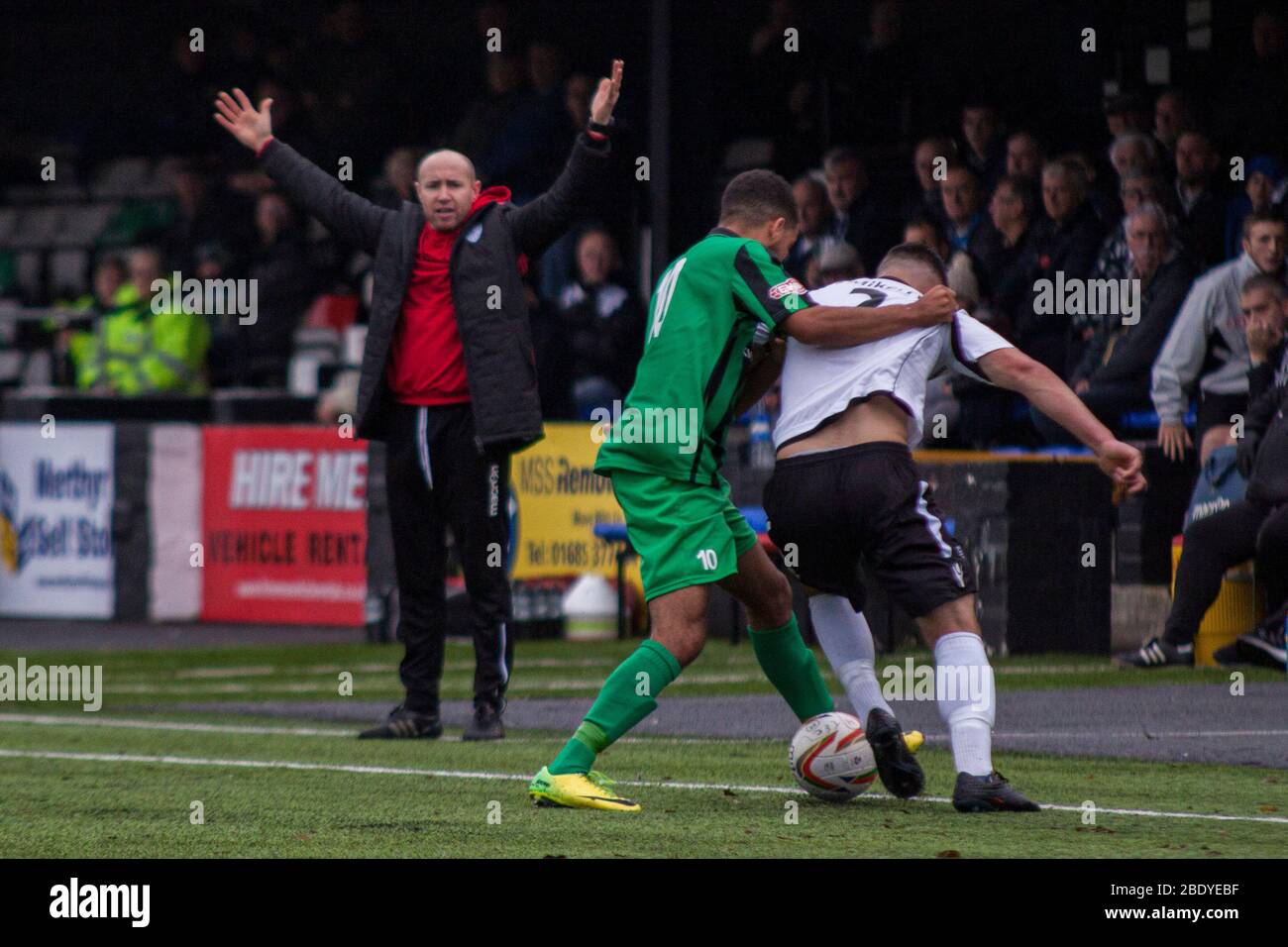 Merthyr Town v Cinderford at Penydarren Park in the FA Cup on the 29th October 2016. Stock Photo
