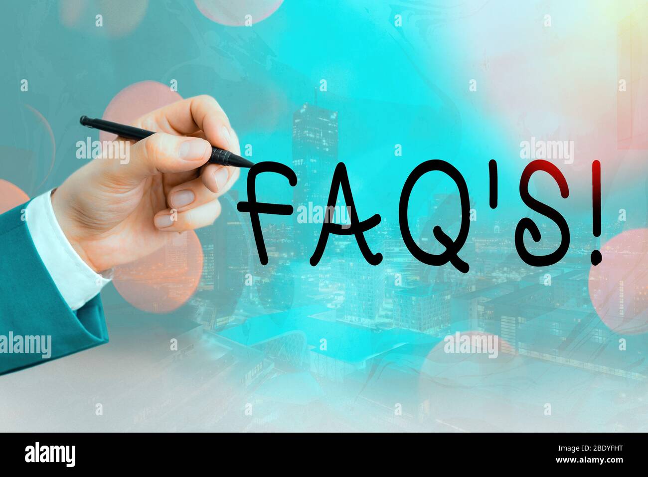 Conceptual hand writing showing Faq. Concept meaning a list of ...
