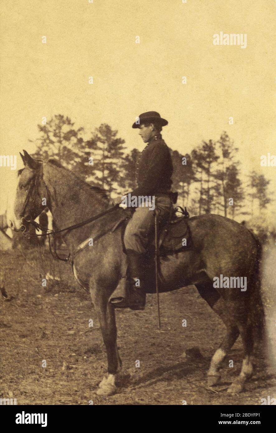 Man on Horseback, American Civil War, 1862 Stock Photo