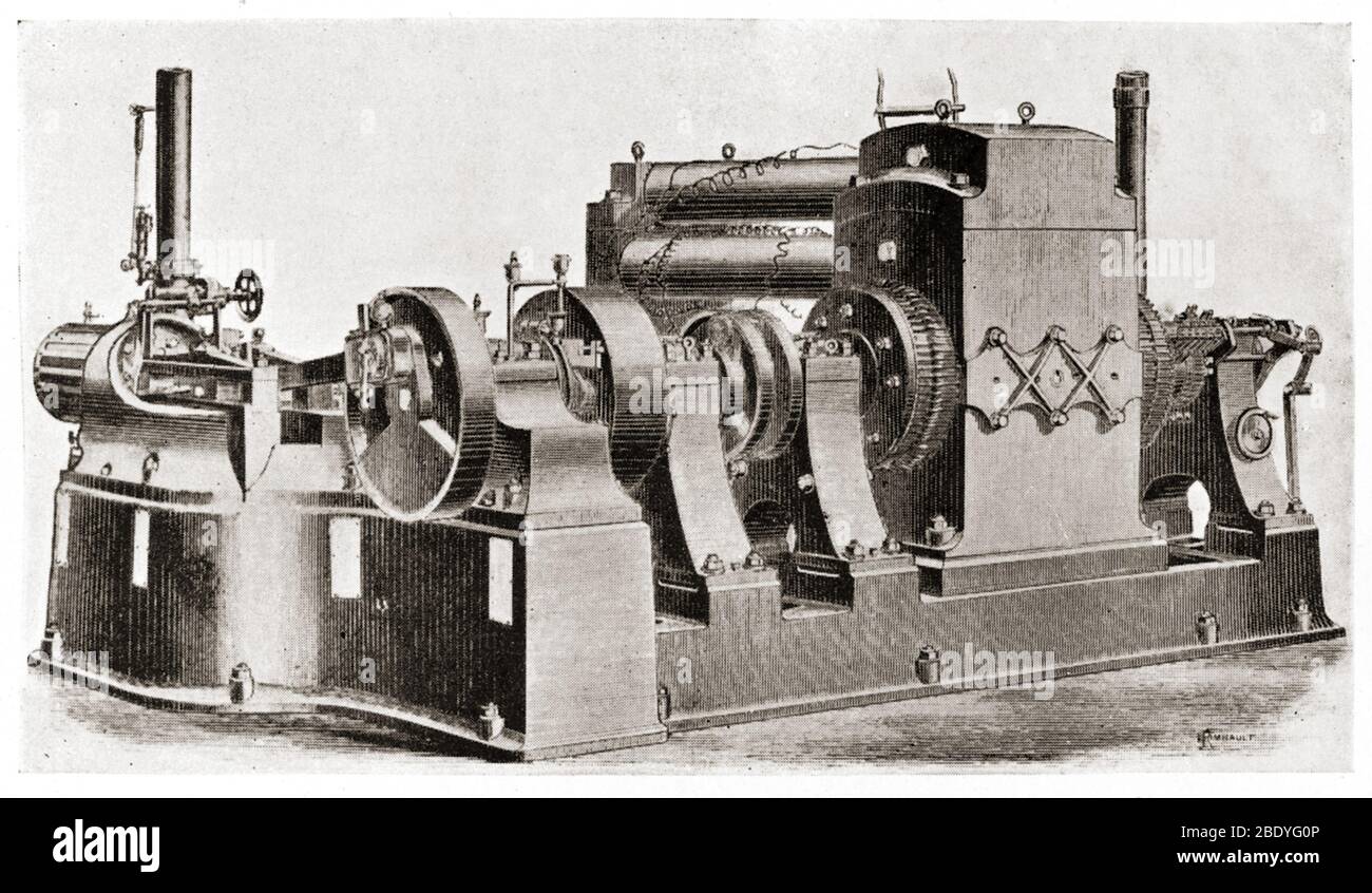 Thomas Edison, Steam Dynamo 'Jumbo,' 1882 Stock Photo