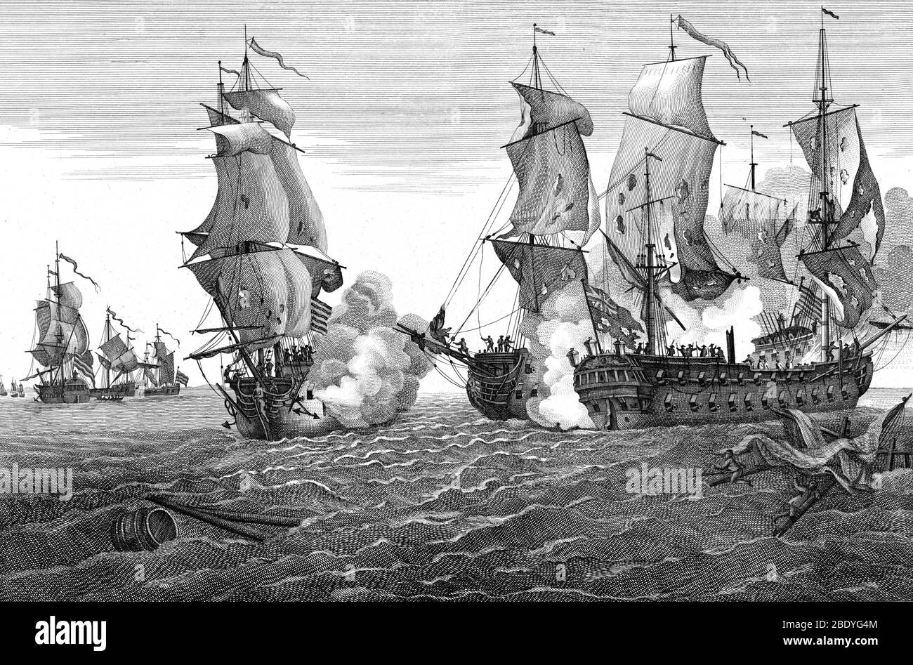 Battle of Flamborough Head, 1779 Stock Photo