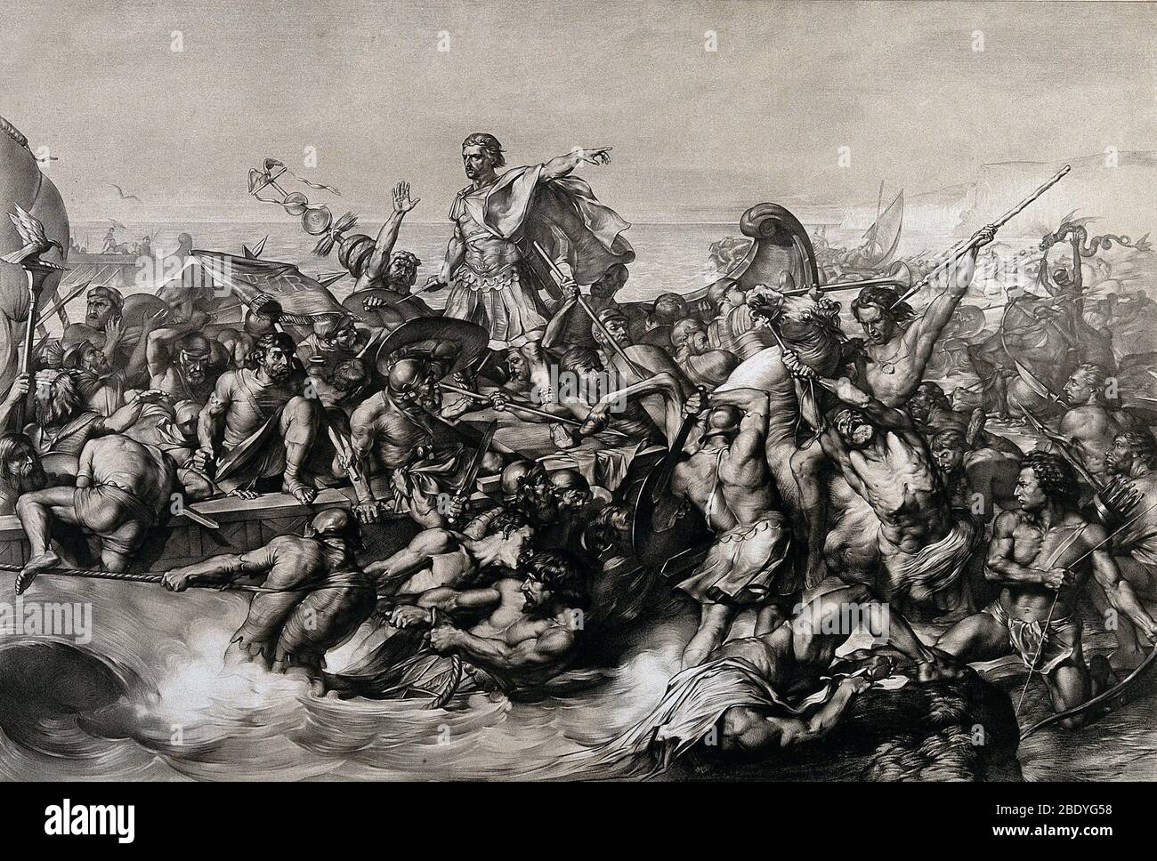 Julius Caesar, First Invasion of Britain, 55 BC Stock Photo