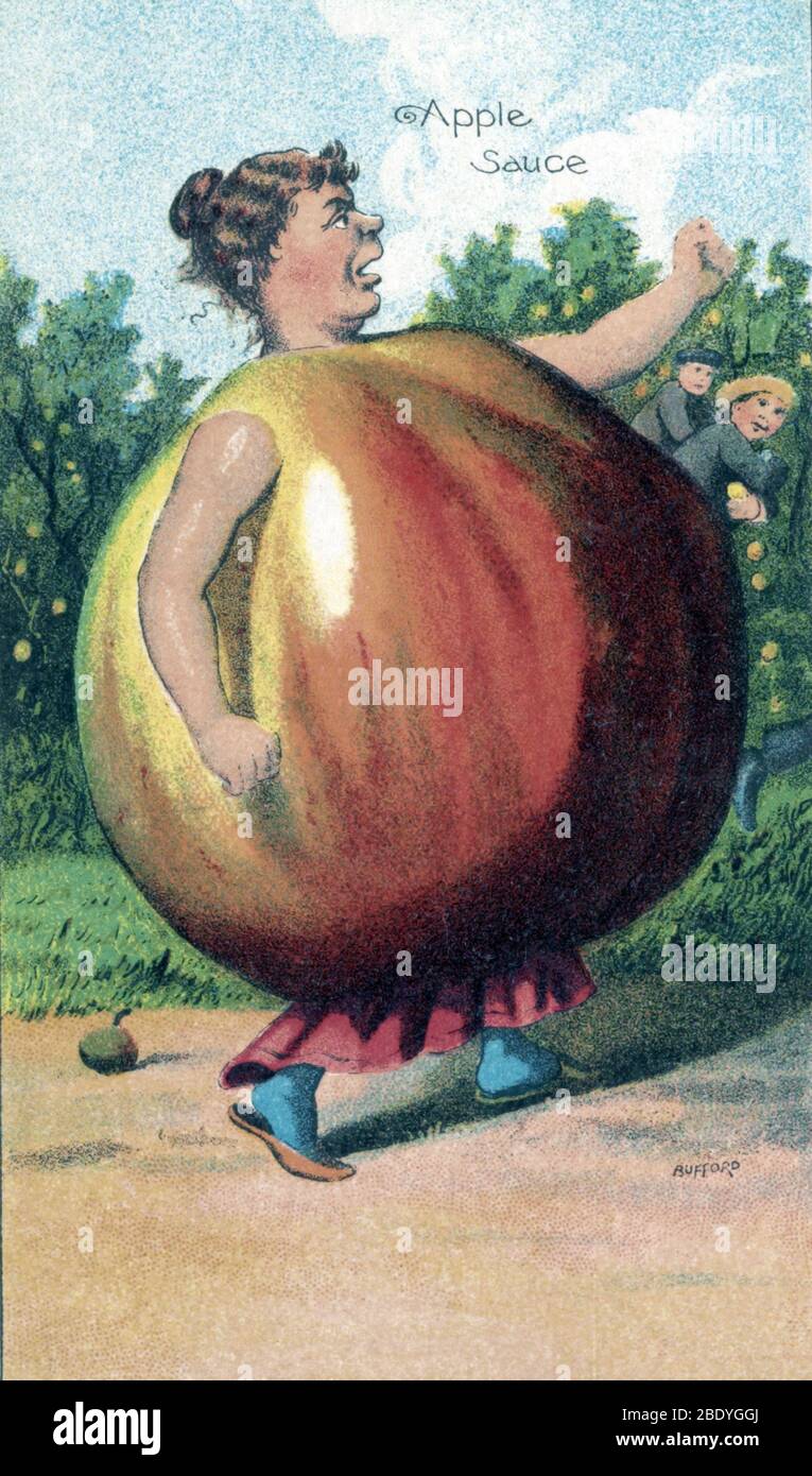 Apple, Bufford Fruit Card, 1887 Stock Photo