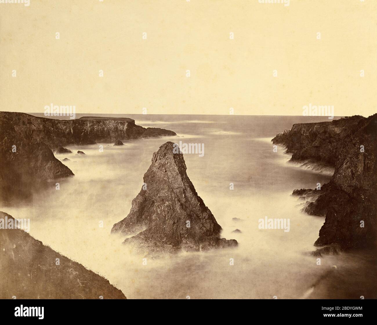 Sea Stack, Mendocino, California, 1863 Stock Photo