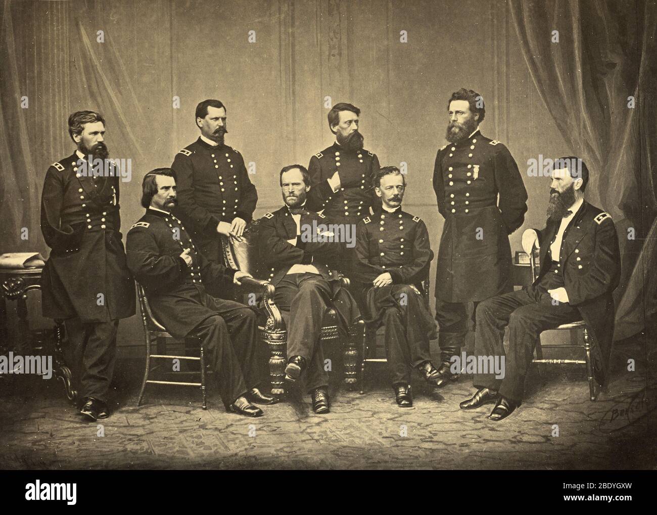 Sherman and His Generals, 1865 Stock Photo