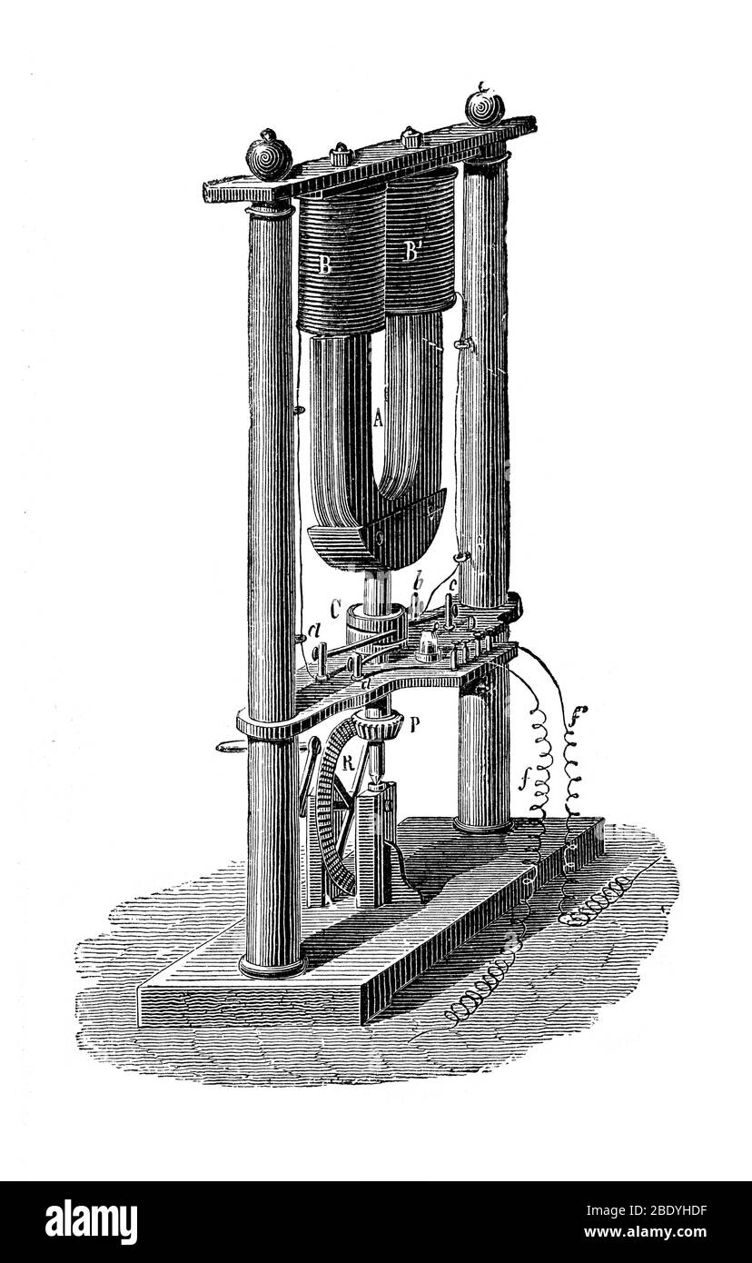 Hippolyte Pixii, Magneto-Electric Machine, 1832 Stock Photo