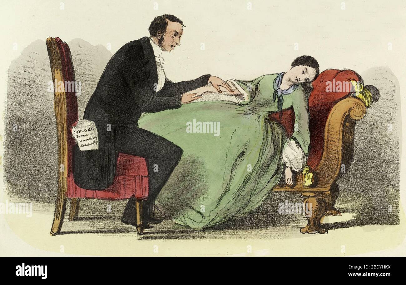 Unscrupulous Hypnotist, 19th Century Stock Photo