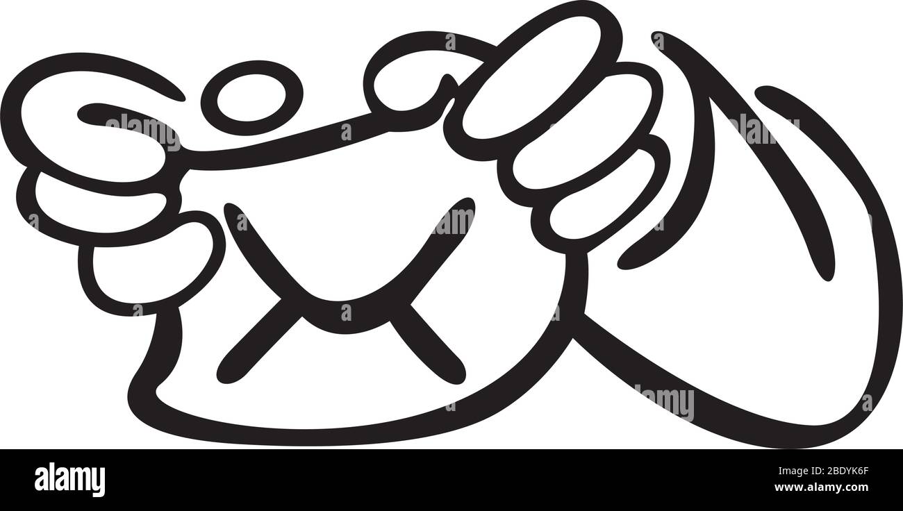 envelope in hands Stock Vector