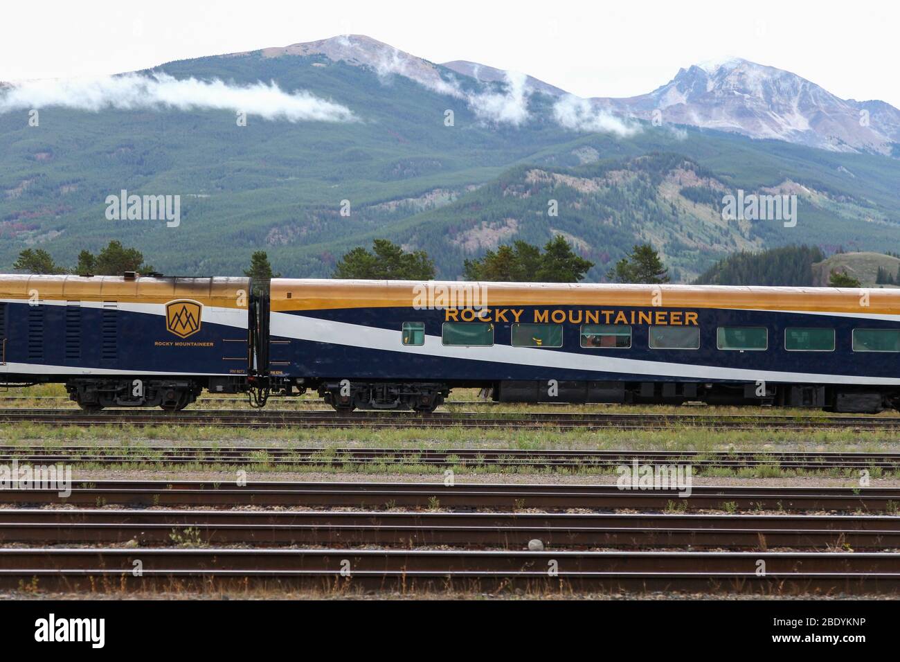 Rocky mountaineer train canada stock photo alamy