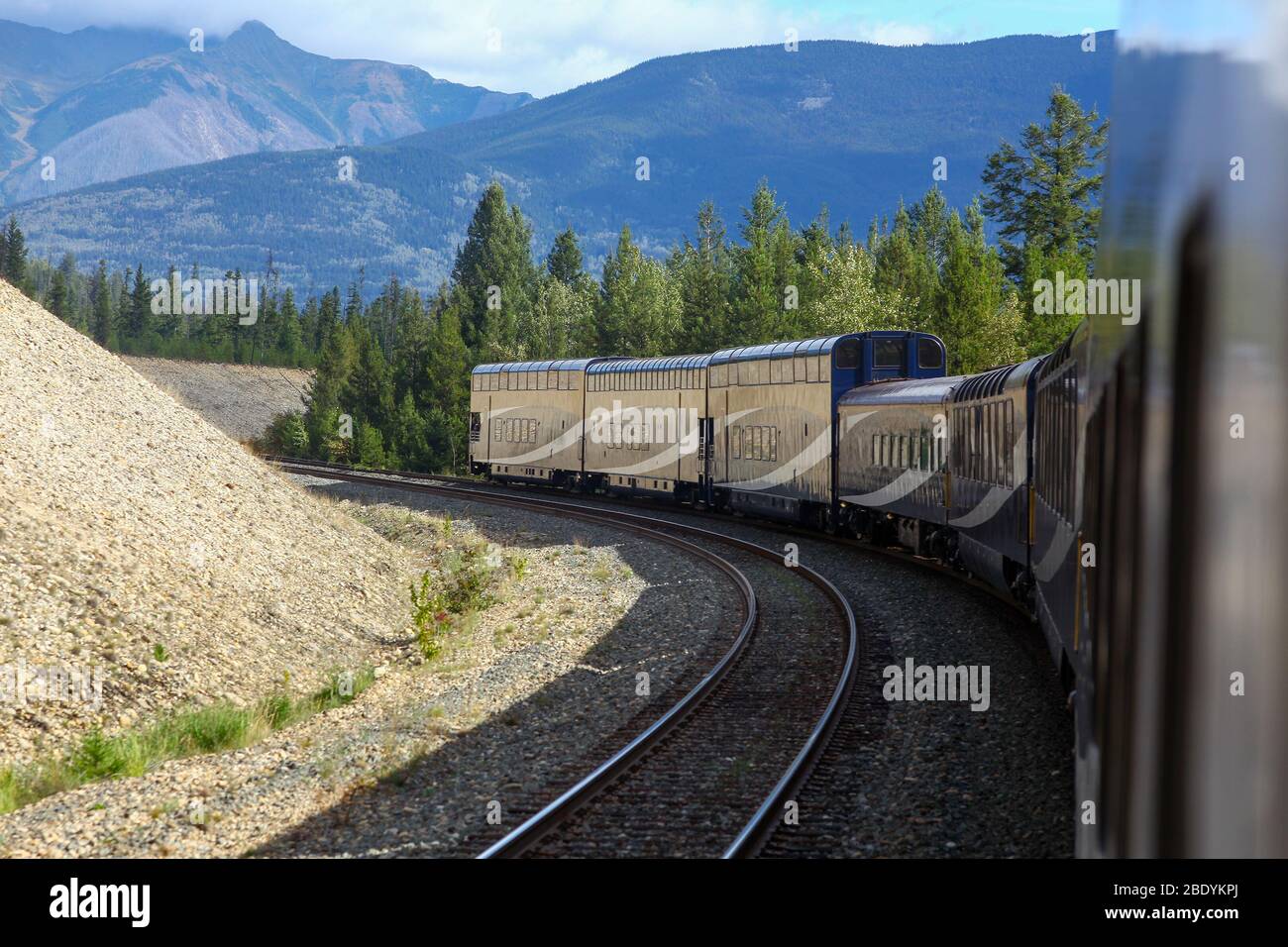 Rocky mountaineer train canada stock photo alamy