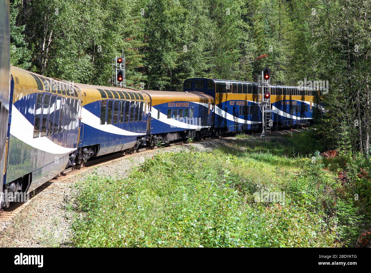 Rocky mountaineer train canada stock photo alamy