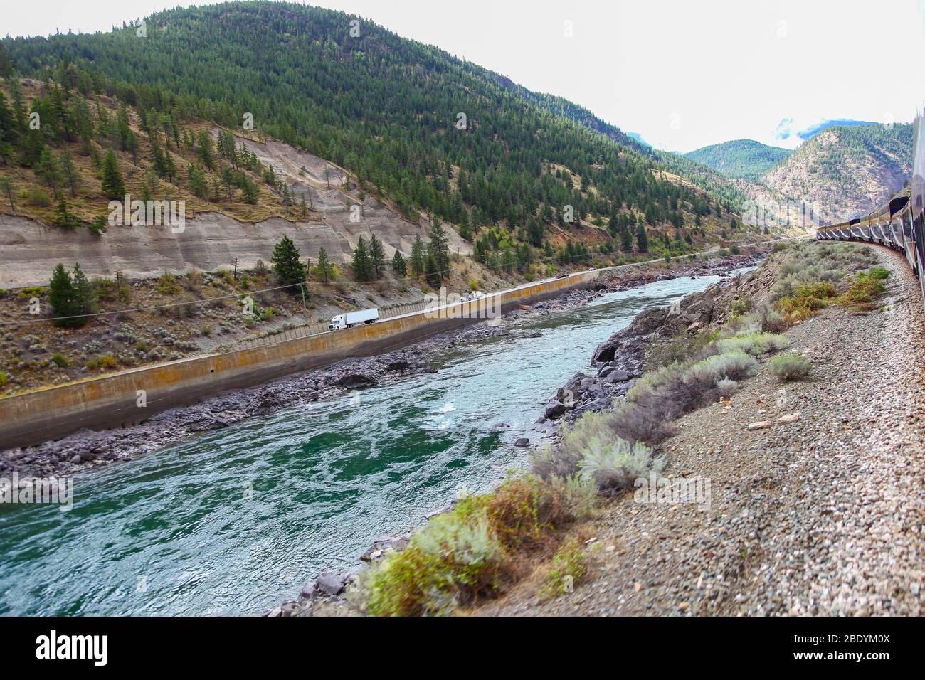 Rocky mountaineer train canada stock photo alamy