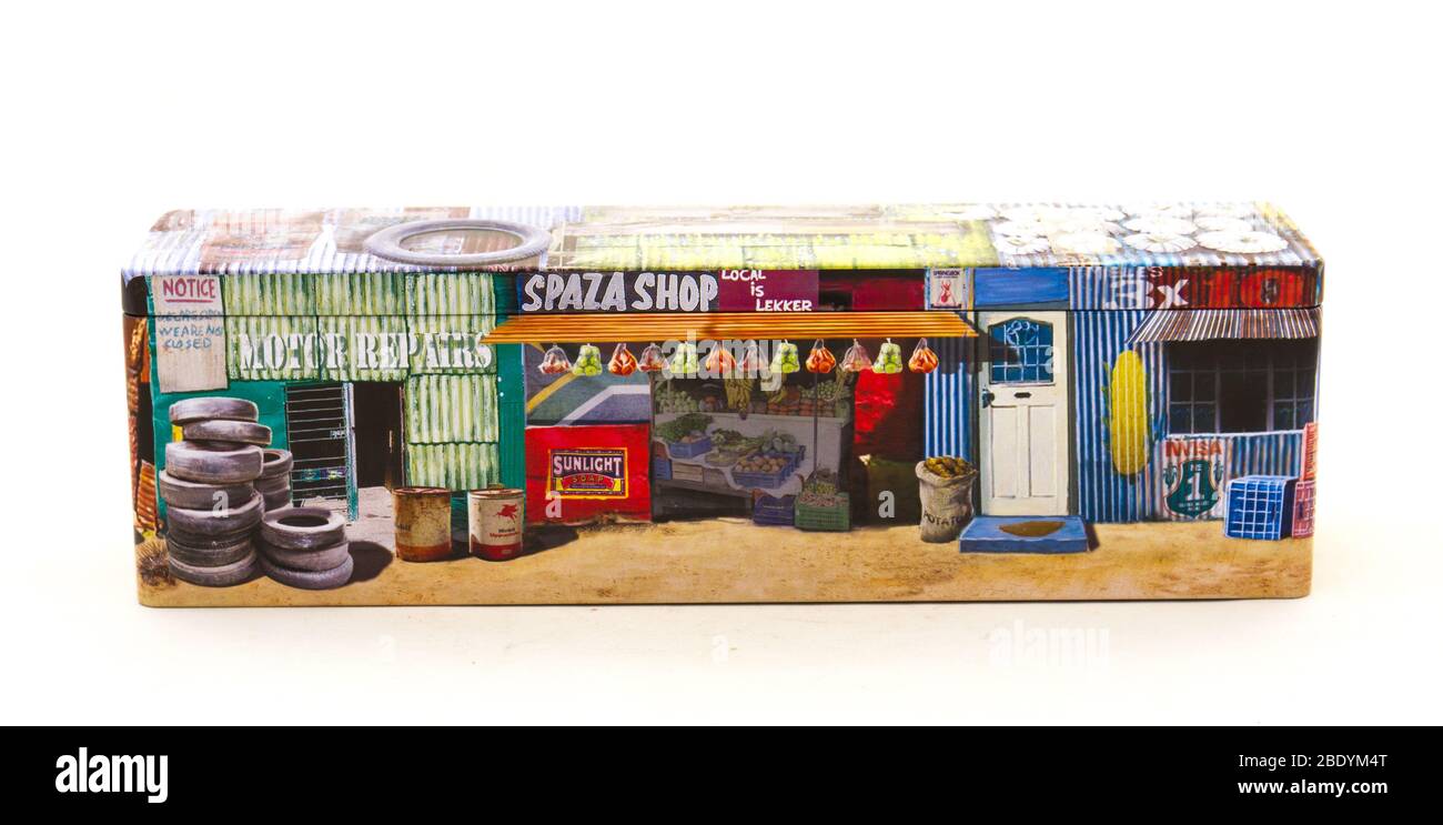 Alberton, South Africa a novelty sweets tin from Woolworths Food