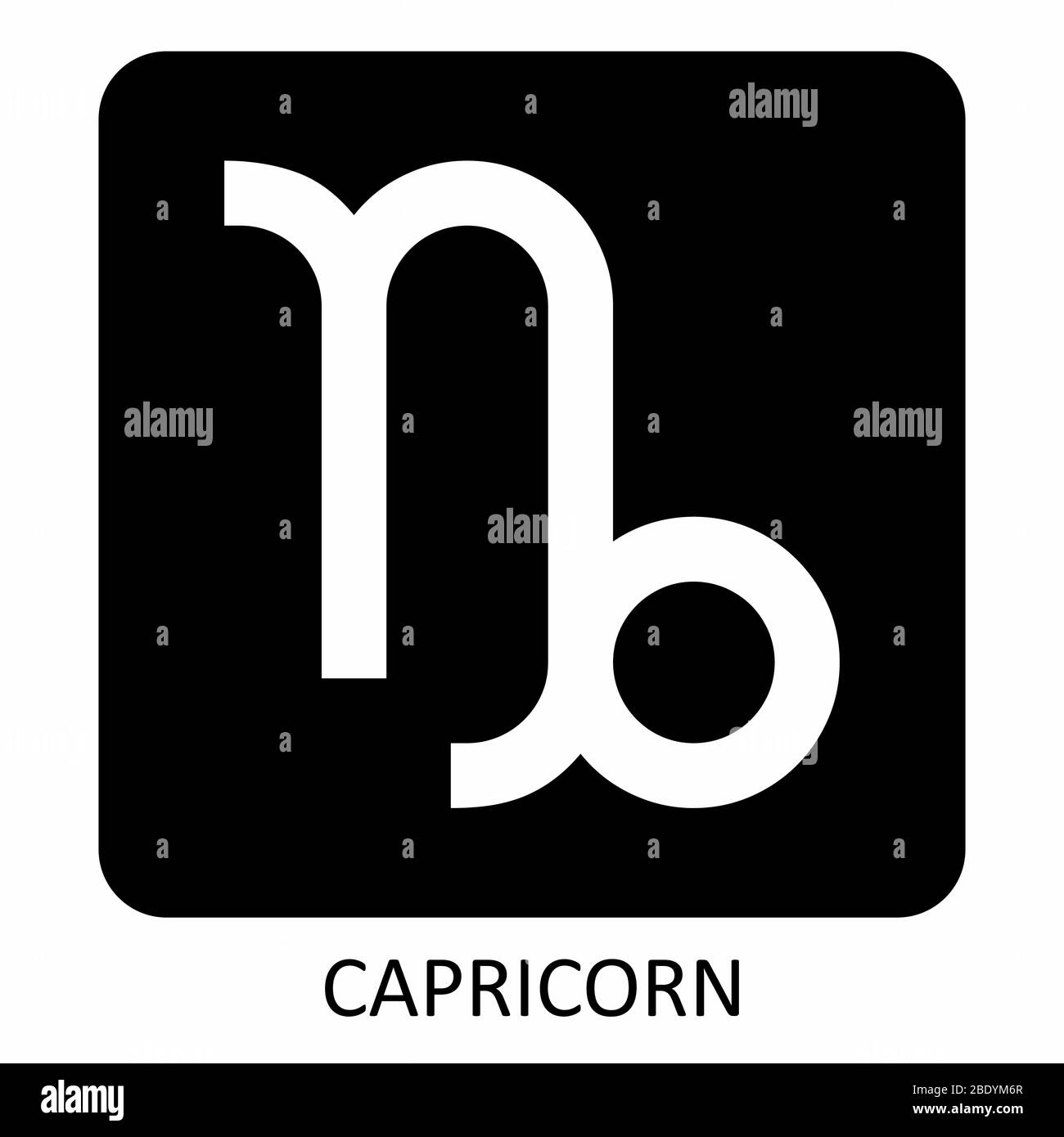 Capricorn zodiac sign icon Stock Vector