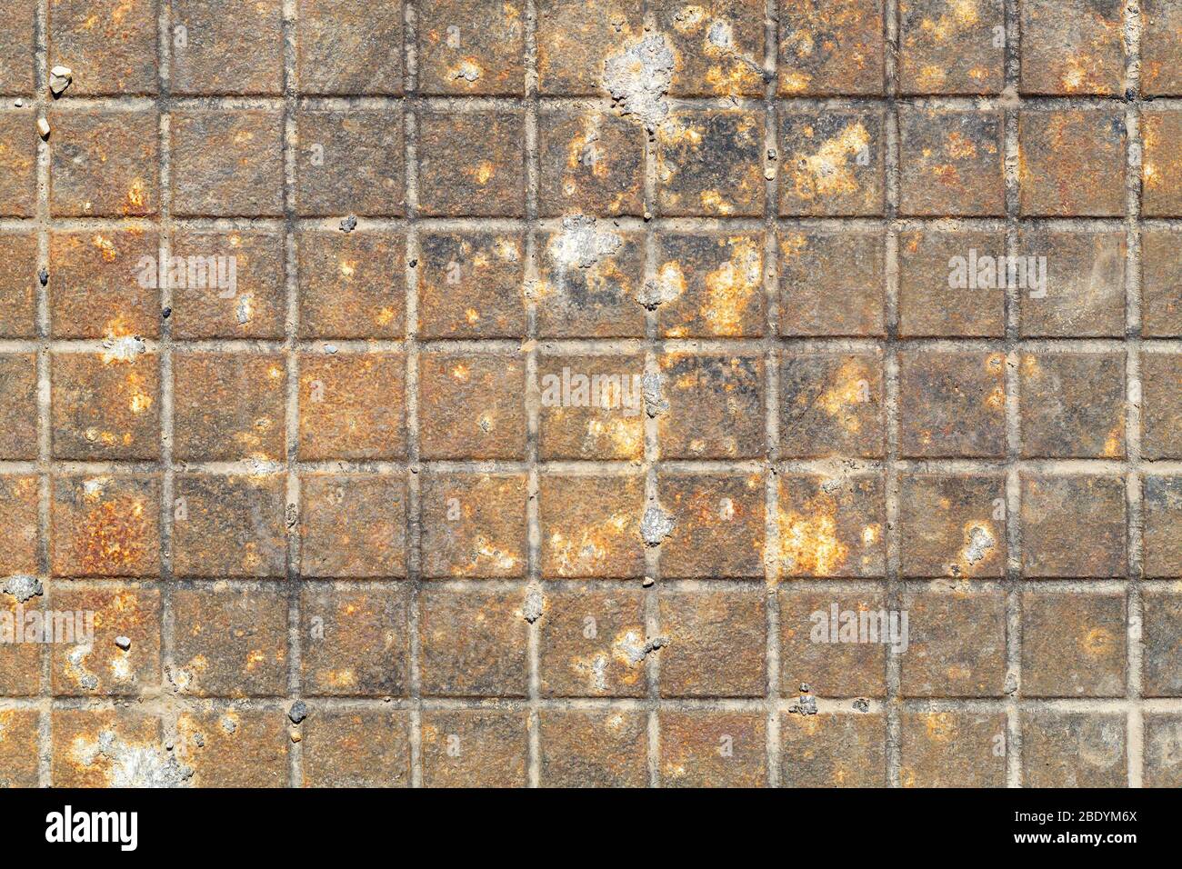 Old Weathered Patterned Rusty Metal Plate Stock Photo