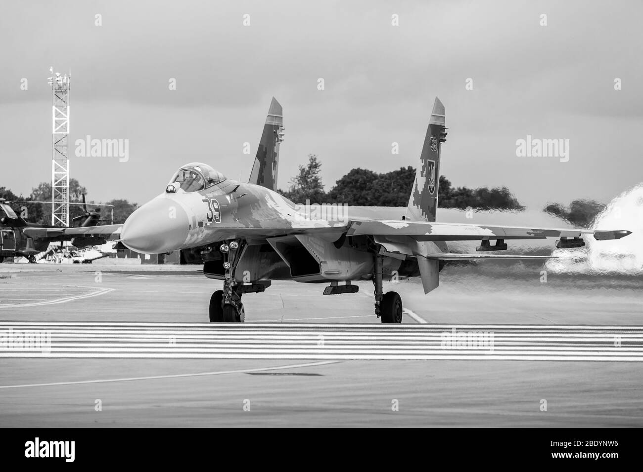 Ukrainian Air Force Su-27P Flanker captured at the 2019 Royal International  Air Tattoo at RAF Fairford Stock Photo - Alamy