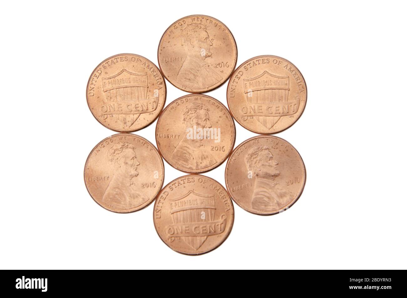 Pennies, Studio Still Stock Photo