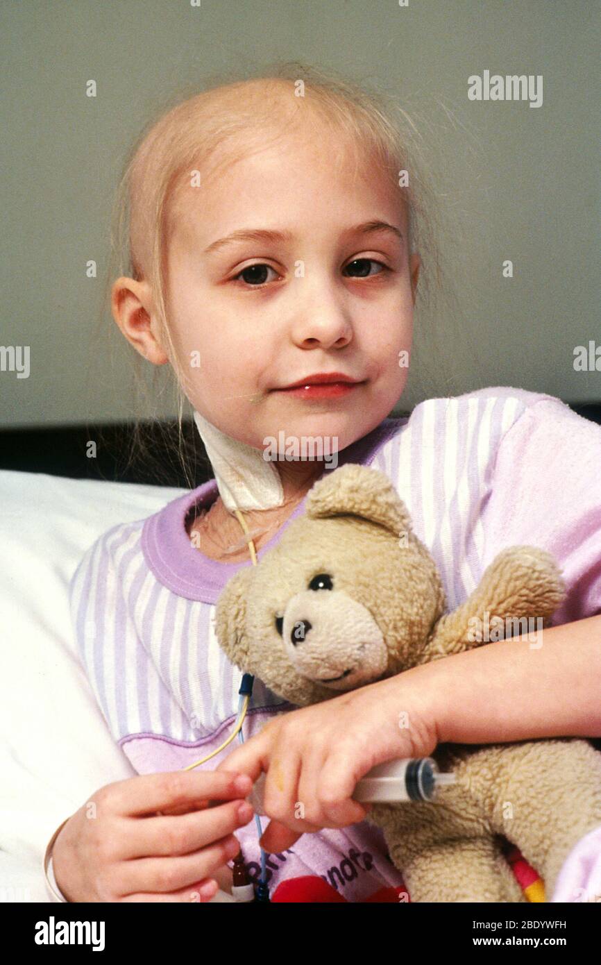 Girl With Acute Lymphocytic Leukemia Stock Photo