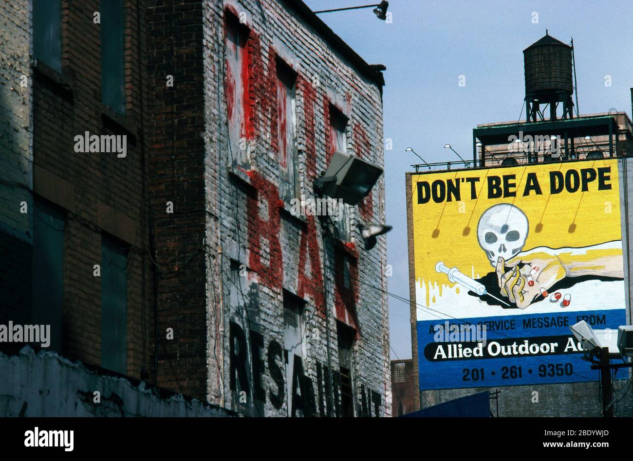 Anti-Drug Billboard Stock Photo