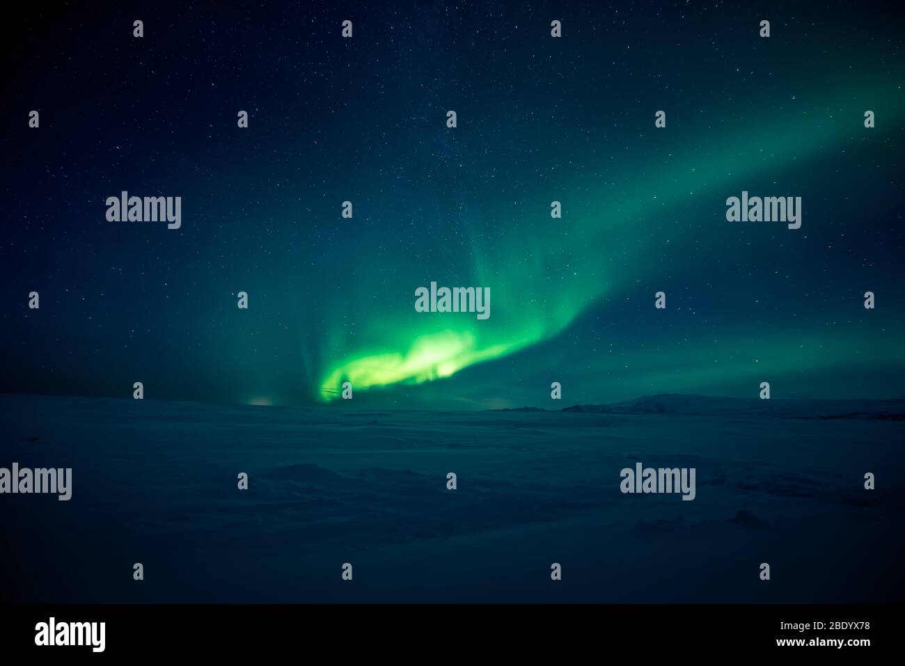 Northern lights aurora borealis Stock Photo