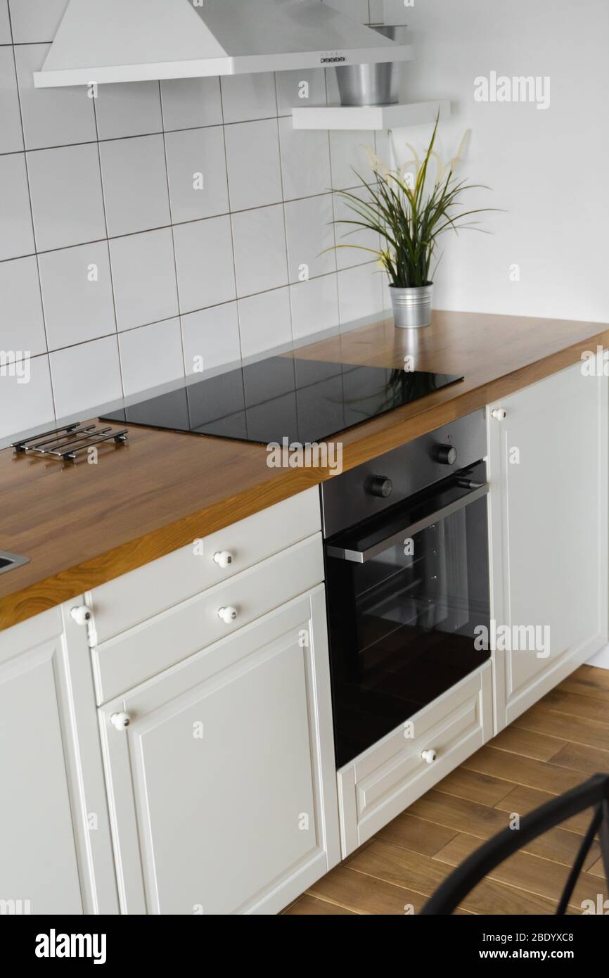 Modern Bright Clean Kitchen Interior With Stainless Steel Appliances In A Luxury House Kitchen In Luxury Mansion Modern Architecture Contemporary Stock Photo Alamy