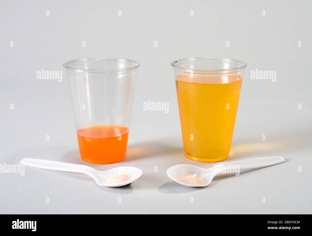 Different Solution Concentrations Stock Photo