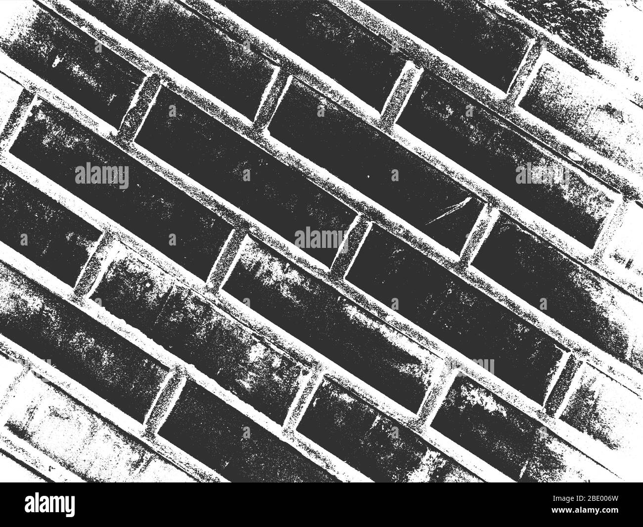 Distress old brick wall texture. Black and white grunge background ...