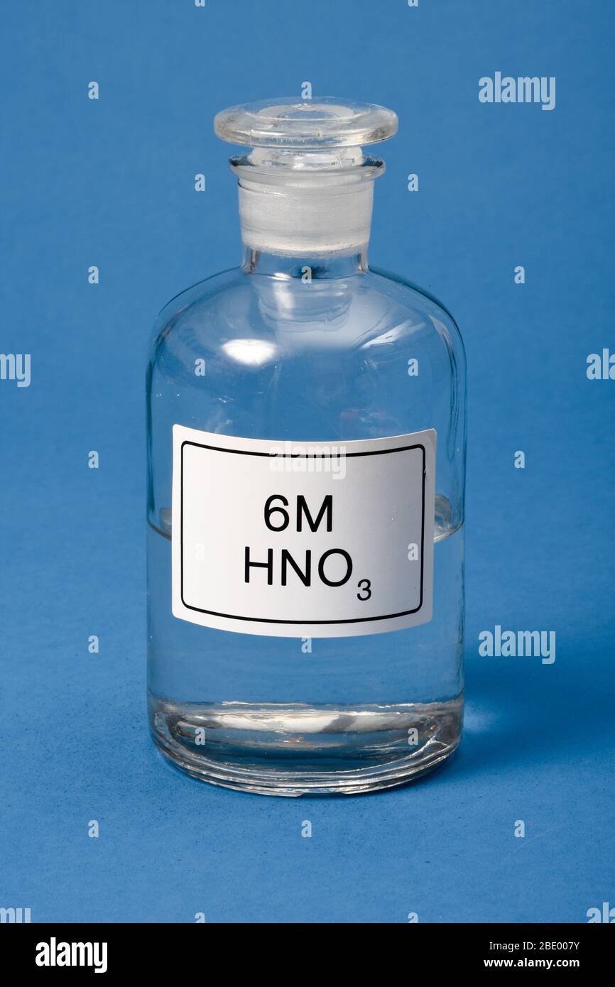 Bottle of Nitric Acid Stock Photo Alamy