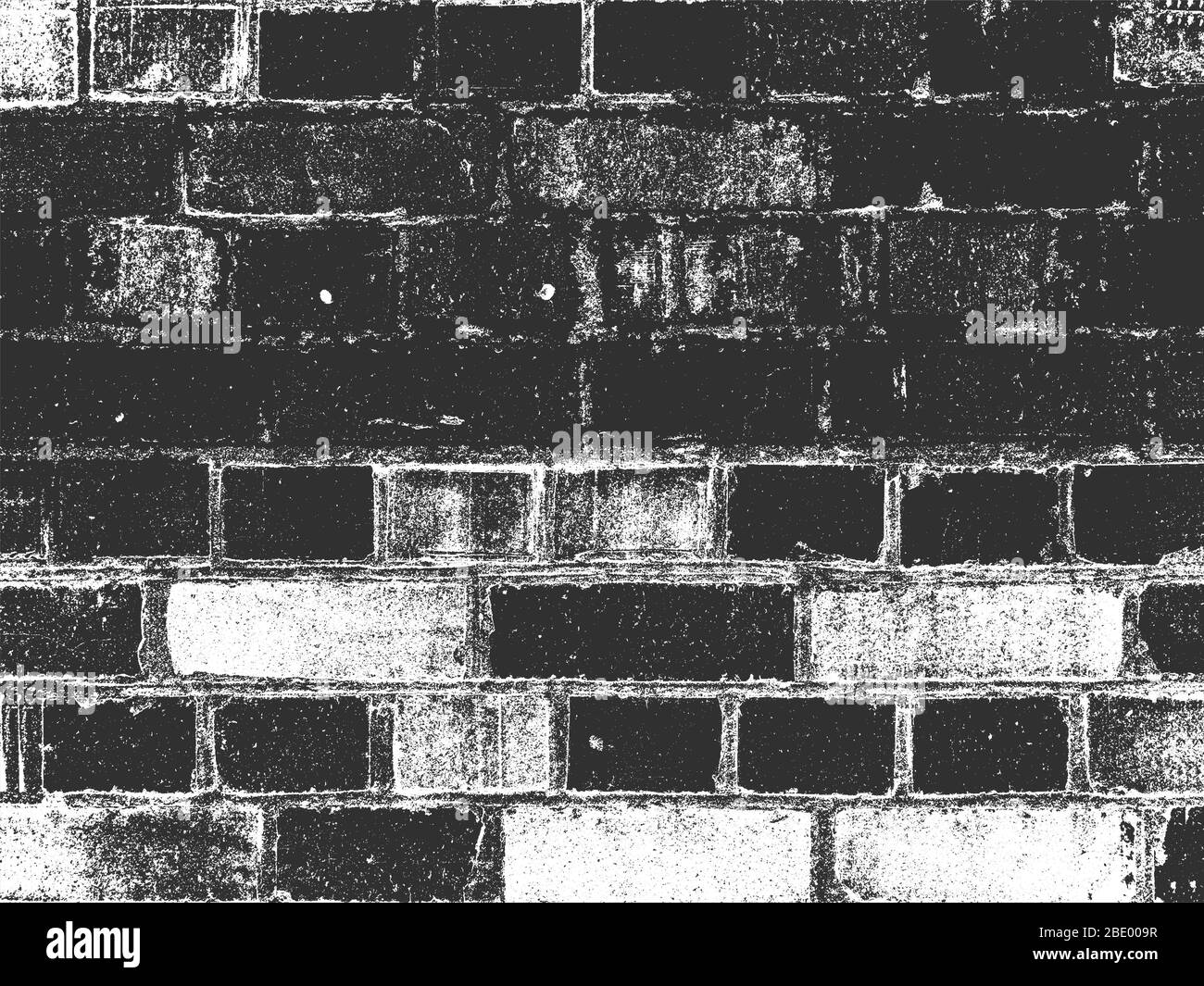 Distress old brick wall texture. Black and white grunge background ...