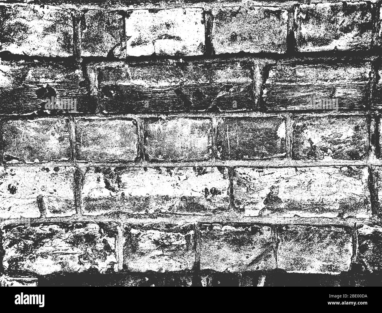 Distress old brick wall texture. Black and white grunge background ...