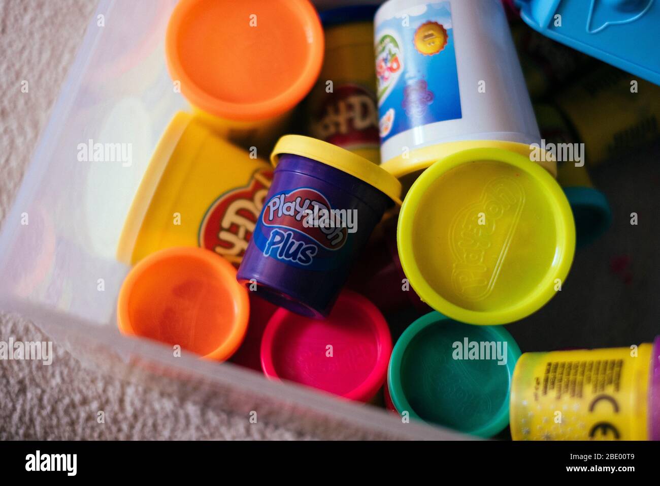 A box of childrens Play-Doh Stock Photo